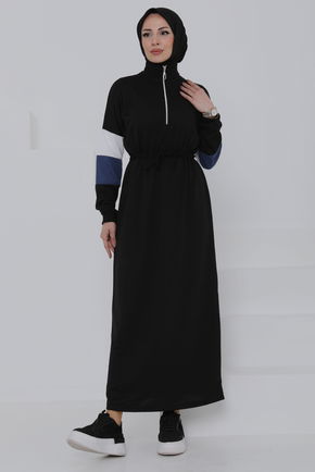 Garnili Fermuarlı Elbise - 27047
