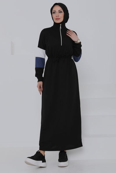 Garnili Fermuarlı Elbise - 27047