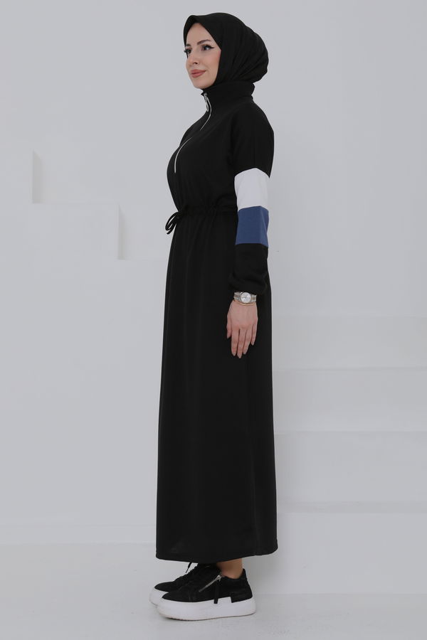 Garnili Fermuarlı Elbise - 27047