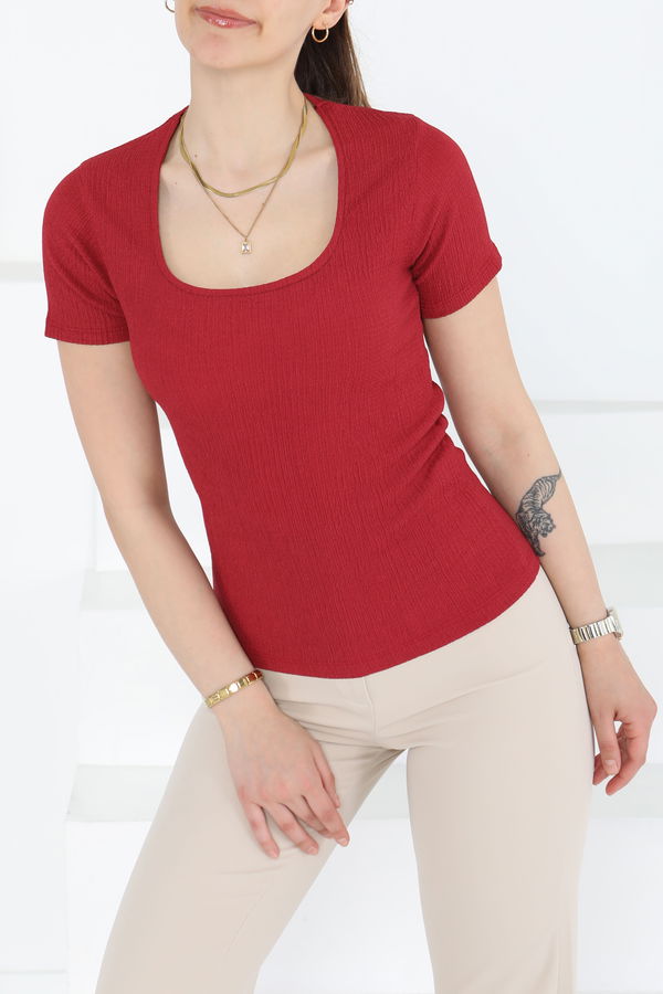 Kısa Kollu Bluz - 27235