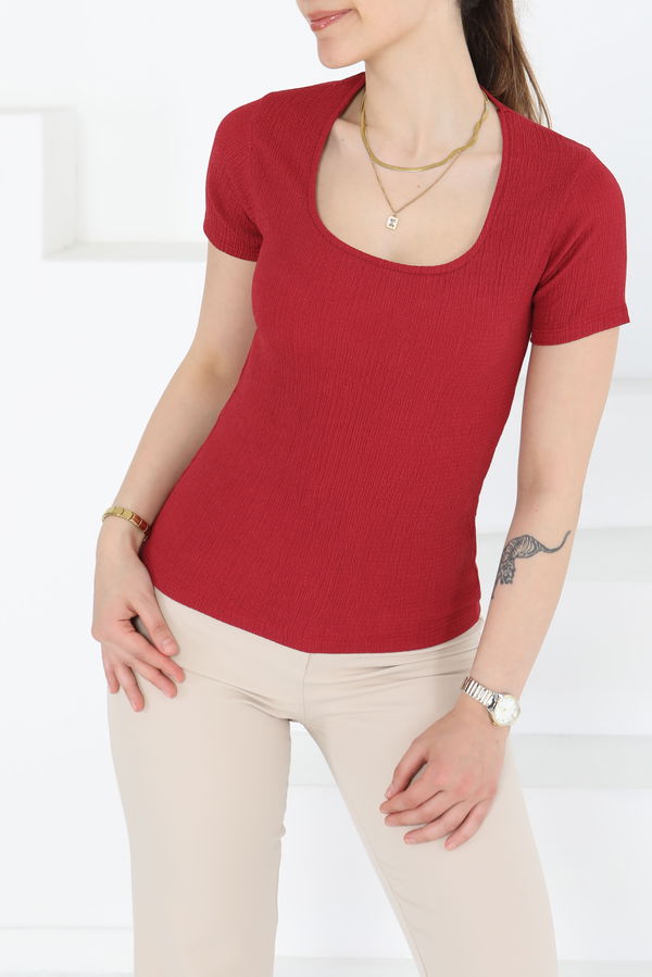 Kısa Kollu Bluz - 27235