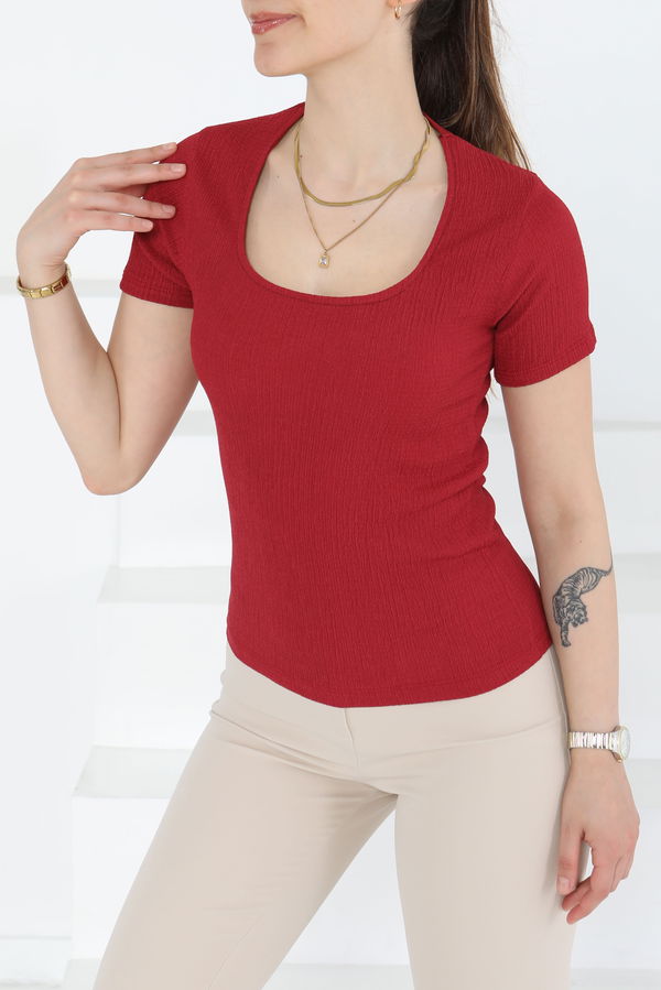 Kısa Kollu Bluz - 27235