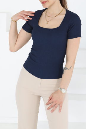 Kısa Kollu Bluz - 27235