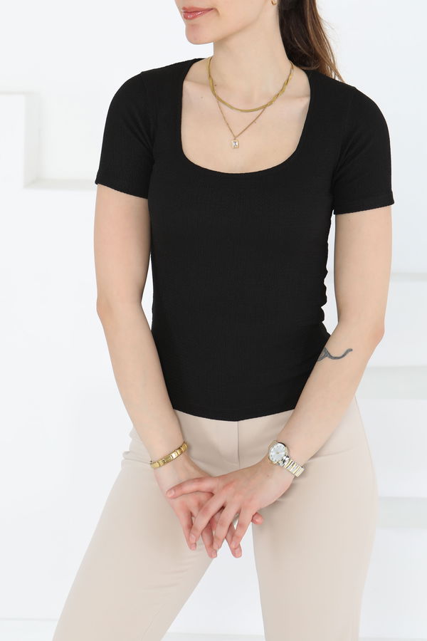 Kısa Kollu Bluz - 27235