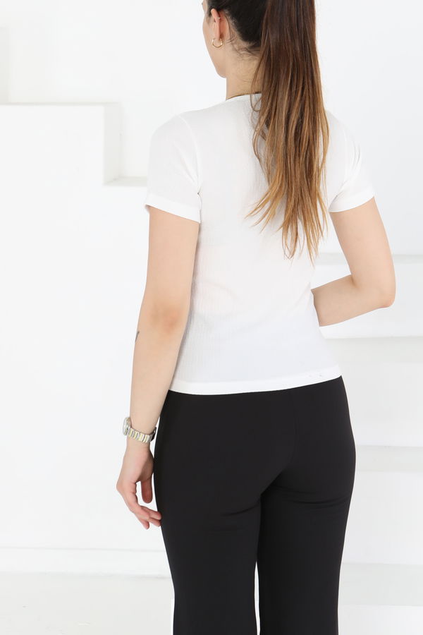 Kısa Kollu Bluz - 27235