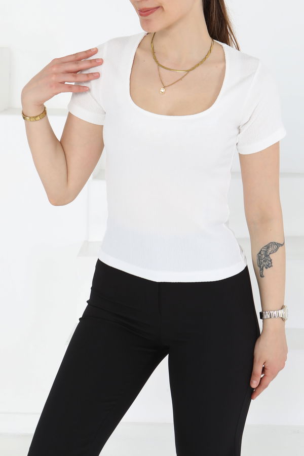 Kısa Kollu Bluz - 27235
